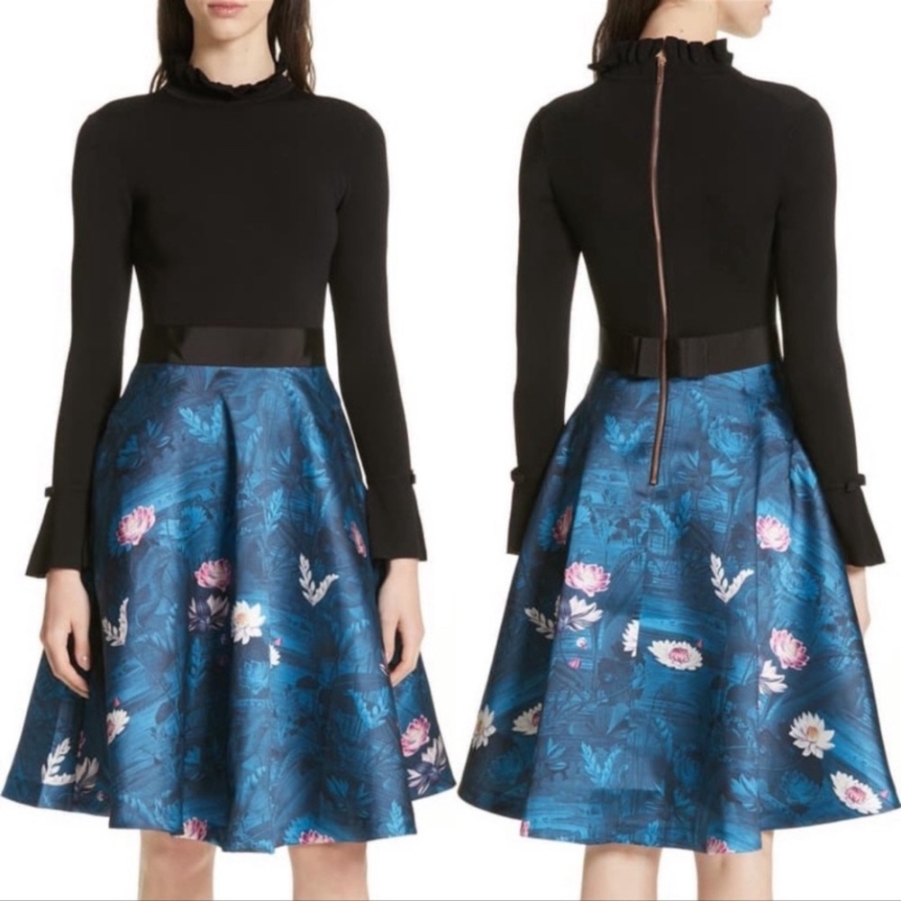 Ted Baker Kalinaa Wonderland Fit & Flare Holiday Formal Dress Sz 6 Ted Sz 2 NWOT